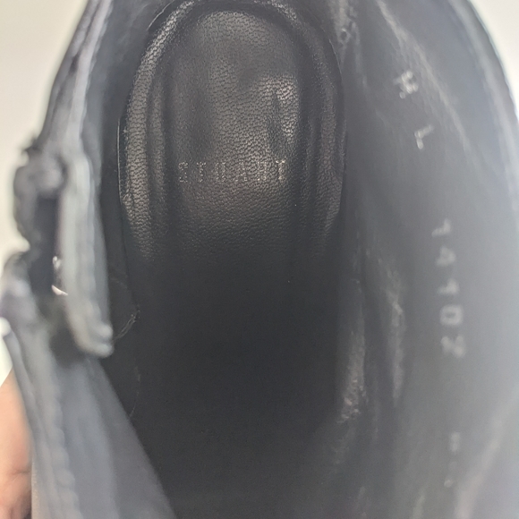 Stuart Weitzman Black Zippered High Heel Zippered Booties Size 6.5 - Picture 6 of 8